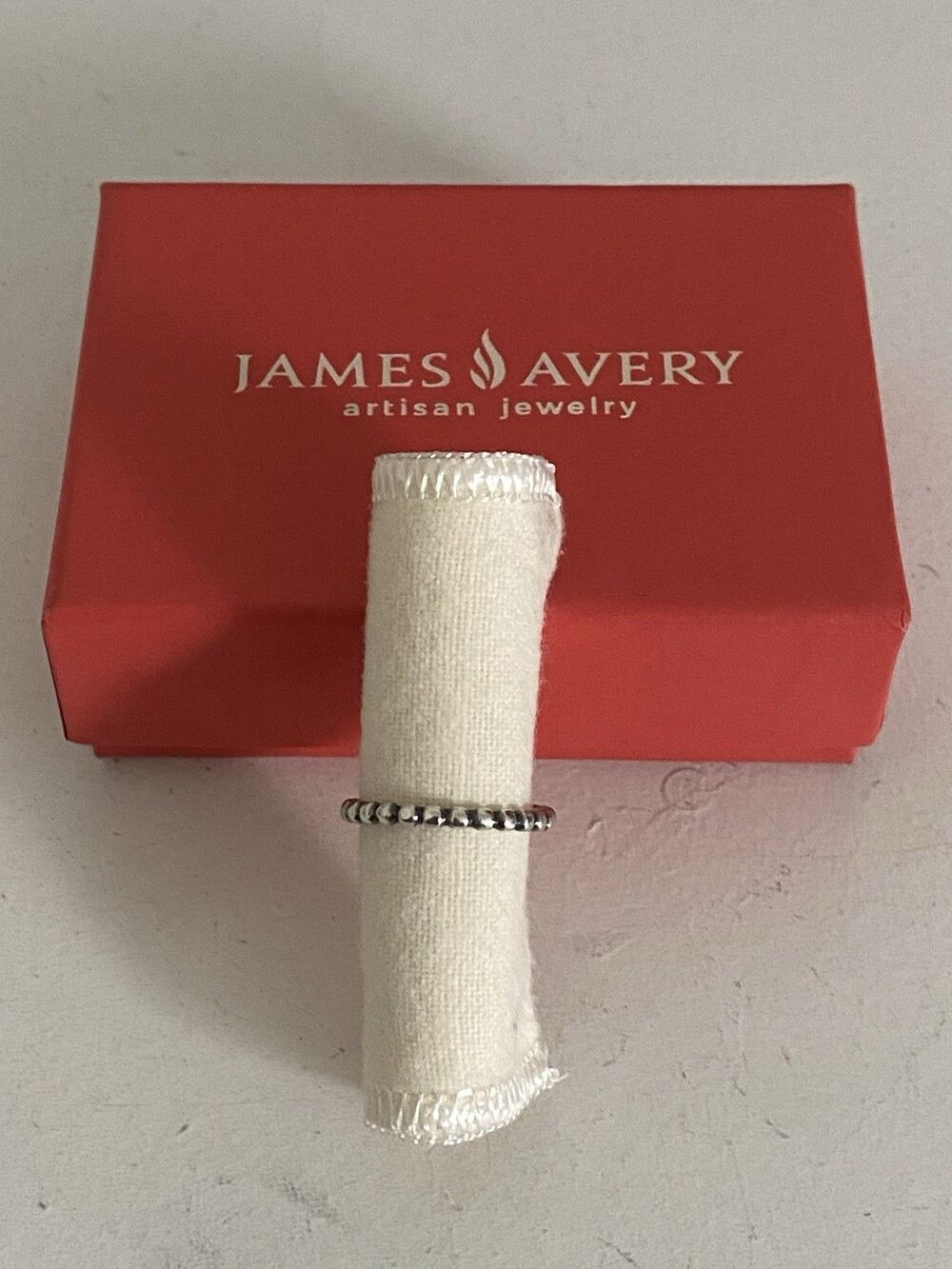 James Avery Retired Beaded Stacker Ring Size 5.5